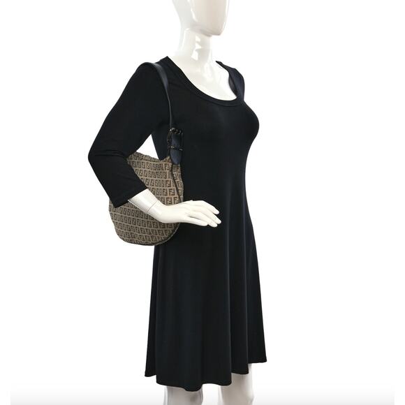 Fendi Zucchino Oyster Tobacco shoulder bag - Picture 5 of 5